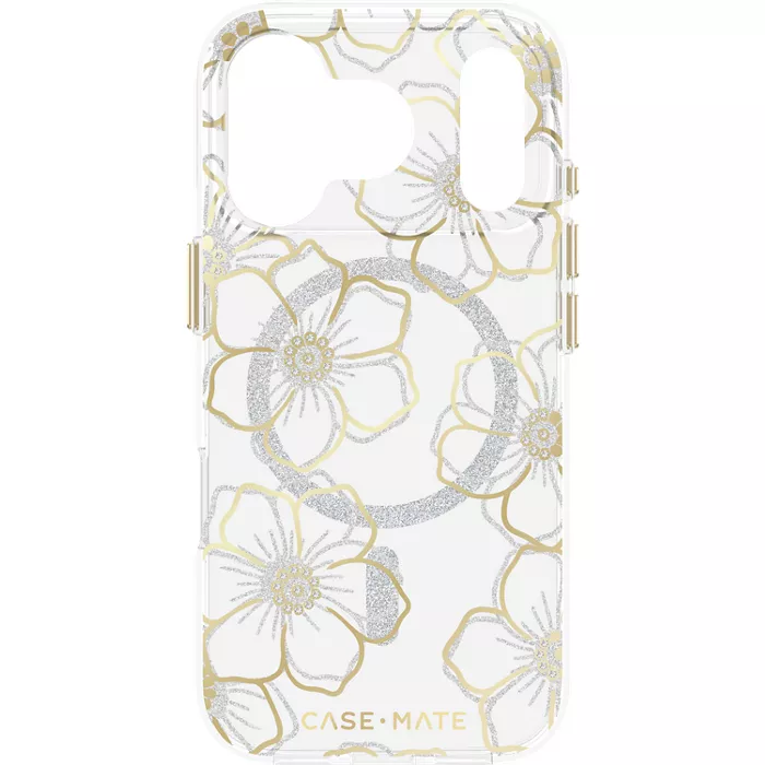 Case-Mate Floral Gems Case with MagSafe for iPhone 17 Pro - Gold