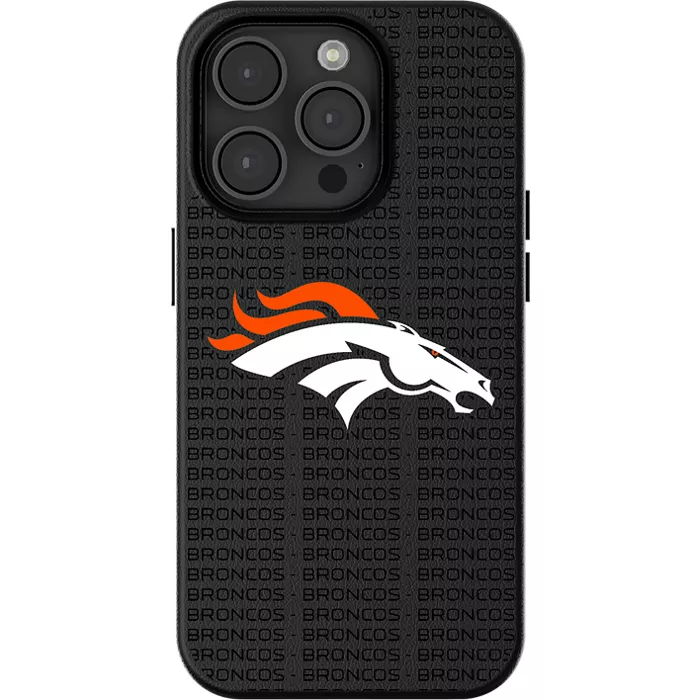 Keyscaper NFL Team Text Backdrop Case with MagSafe for iPhone 15 - Denver Broncos