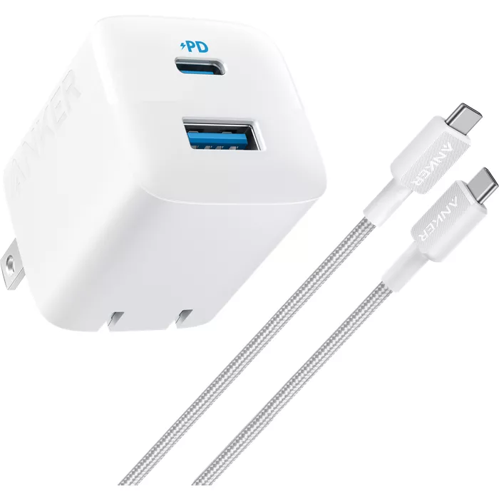 Anker 33W Wall Charger and Braided USB-C to USB-C Cable, 6ft