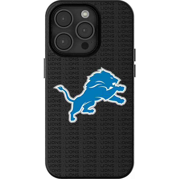Keyscaper NFL Team Text Backdrop Case with MagSafe for iPhone 16 Pro Max - Detroit Lions