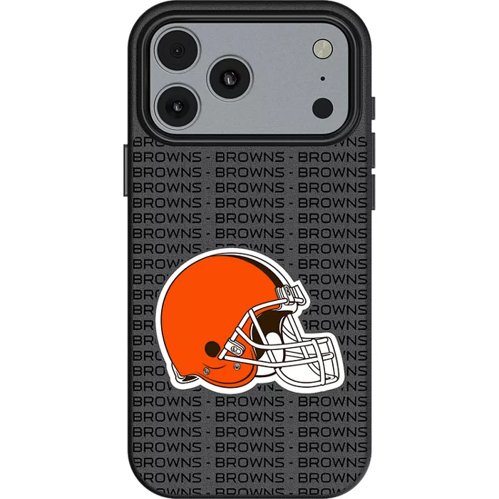 Keyscaper NFL Team Text Backdrop Case with MagSafe for iPhone 17 Pro Max - Cleveland Browns