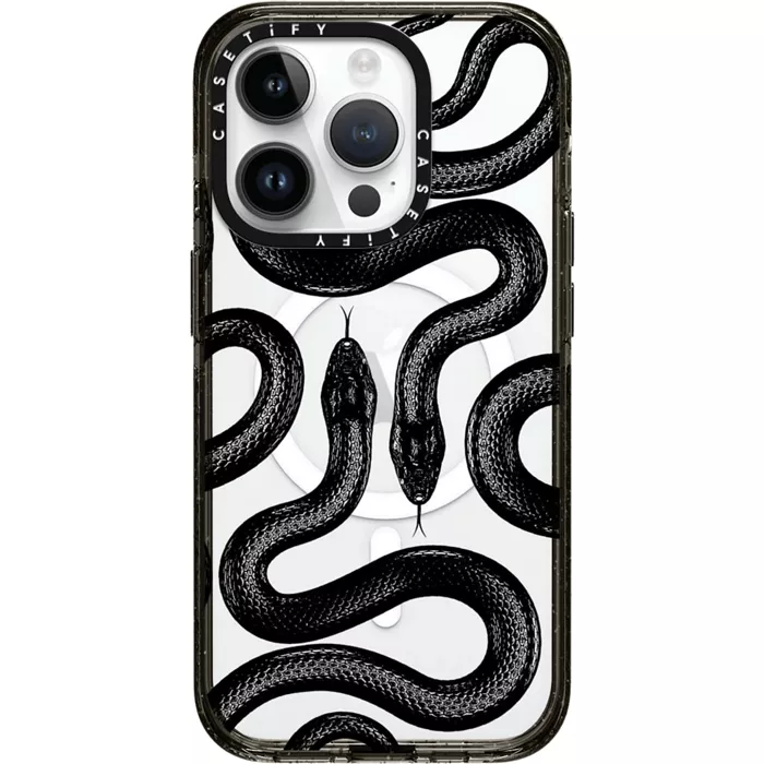 CASETiFY Impact Case with MagSafe for iPhone 15 Pro - Black Kingsnake
