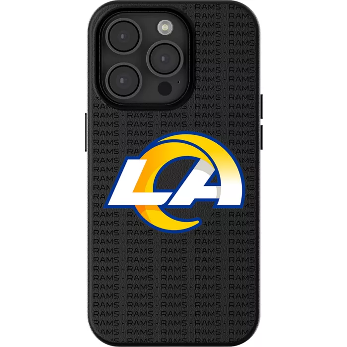 Keyscaper NFL Team Text Backdrop Case with MagSafe for iPhone 15 - Los Angeles Rams