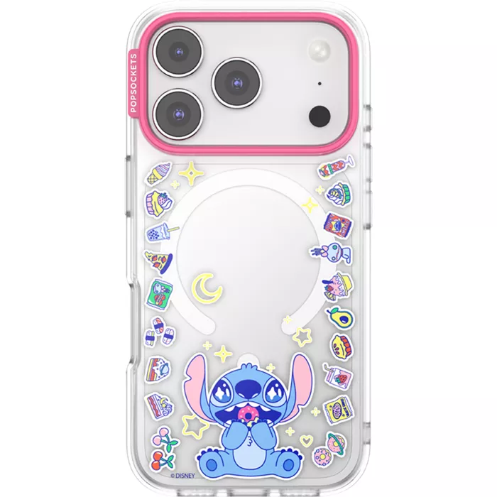 PopSockets Case with MagSafe for iPhone 17 Pro - Disney Stitch Snack Attack