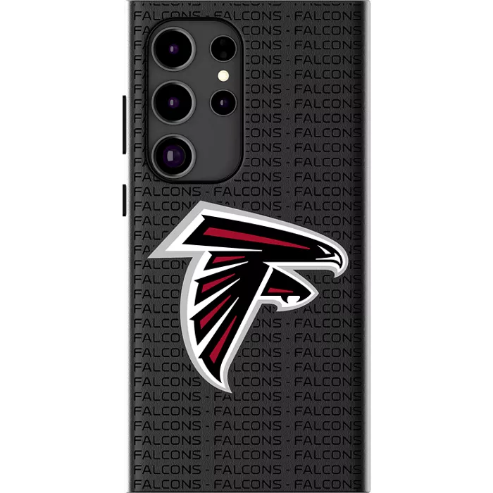 Keyscaper NFL Team Text Backdrop Case with Magnet for Galaxy S25 Ultra - Atlanta Falcons
