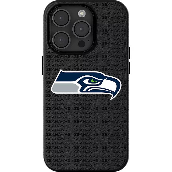 Keyscaper NFL Team Text Backdrop Case with MagSafe for iPhone 16 Pro Max - Seattle Seahawks
