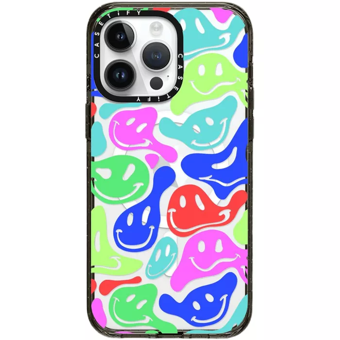 CASETiFY Impact Case with MagSafe for iPhone 15 Pro Max - Acid Smiles Multicolor