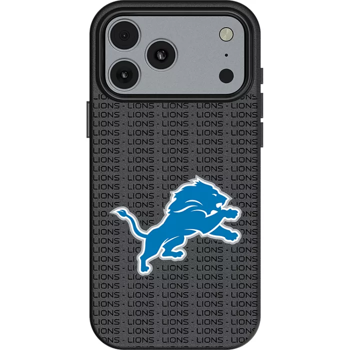 Keyscaper NFL Team Text Backdrop Case with MagSafe for iPhone 17 Pro Max - Detroit Lions