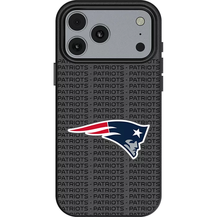 Keyscaper NFL Team Text Backdrop Case with MagSafe for iPhone 17 Pro Max - New England Patriots