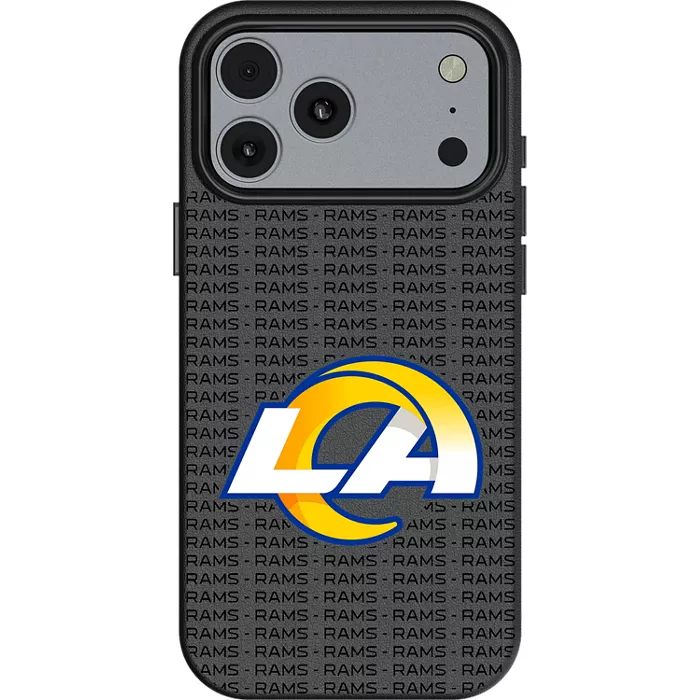 Keyscaper NFL Team Text Backdrop Case with MagSafe for iPhone 17 Pro Max - Los Angeles Rams