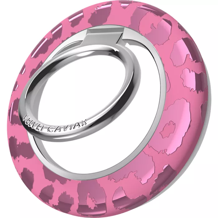 Velvet Caviar MagSafe Grip Ring - Pink Ruby Leopard