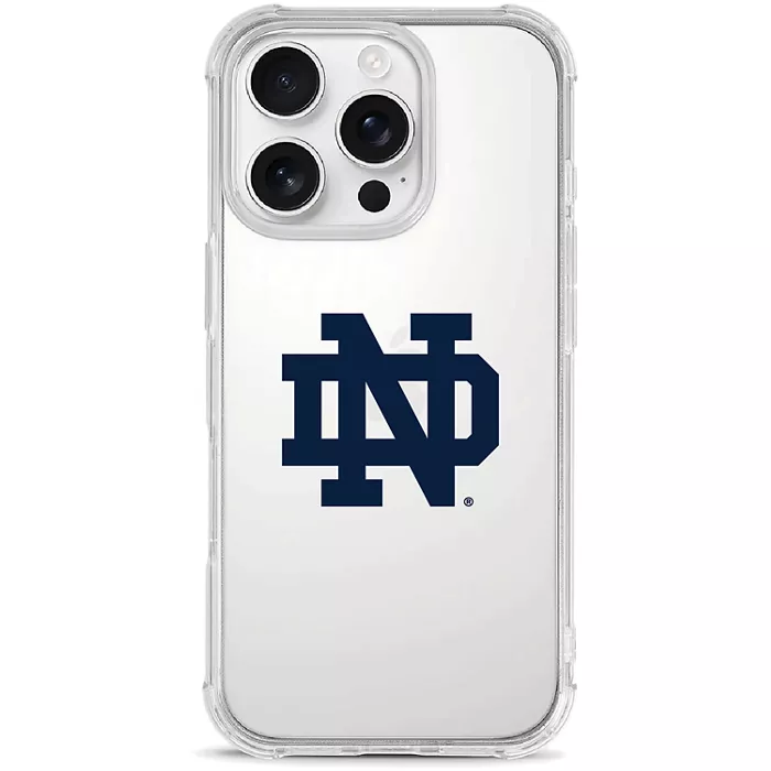 CENTON ELECTRONICS Tough Edge Clear Case for iPhone 16 Pro - University of Notre Dame