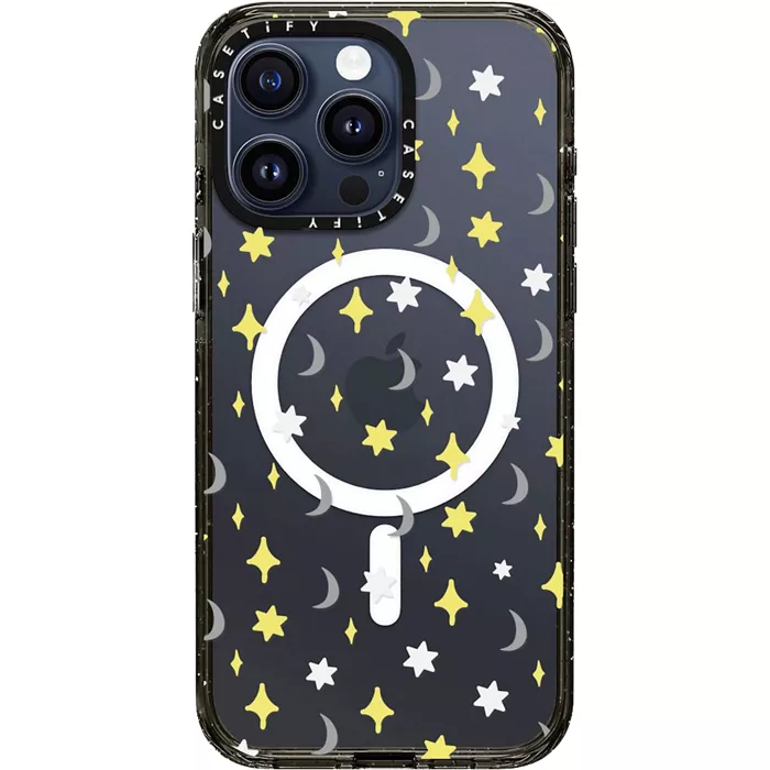 CASETiFY Impact Case with MagSafe for iPhone 15 Pro Max - Moon and Stars