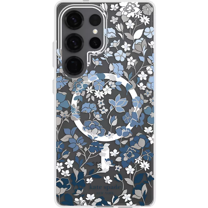 kate spade new york Protective Case with Magnet for Galaxy S25 Ultra - Flowerbed Blue