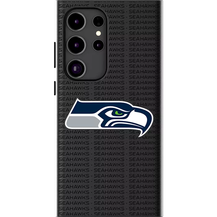 Keyscaper NFL Team Text Backdrop Case with Magnet for Galaxy S24 Ultra - Seattle Seahawks