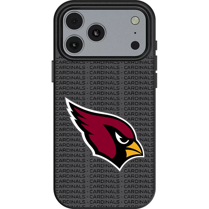 Keyscaper NFL Team Text Backdrop Case with MagSafe for iPhone 17 Pro Max - Arizona Cardinals