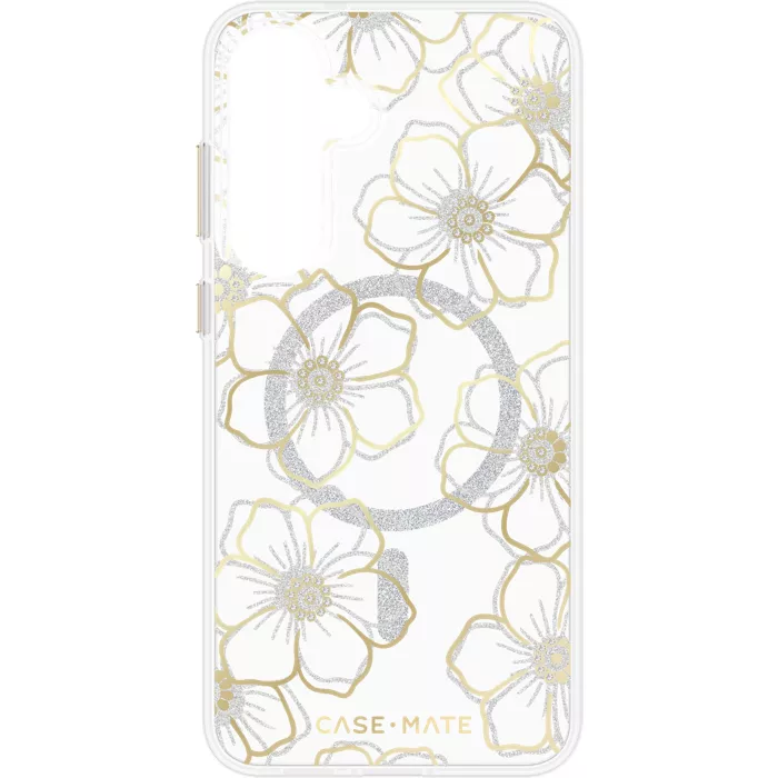 Case-Mate Floral Gems Case with Magnets for Galaxy S25 FE - Gold