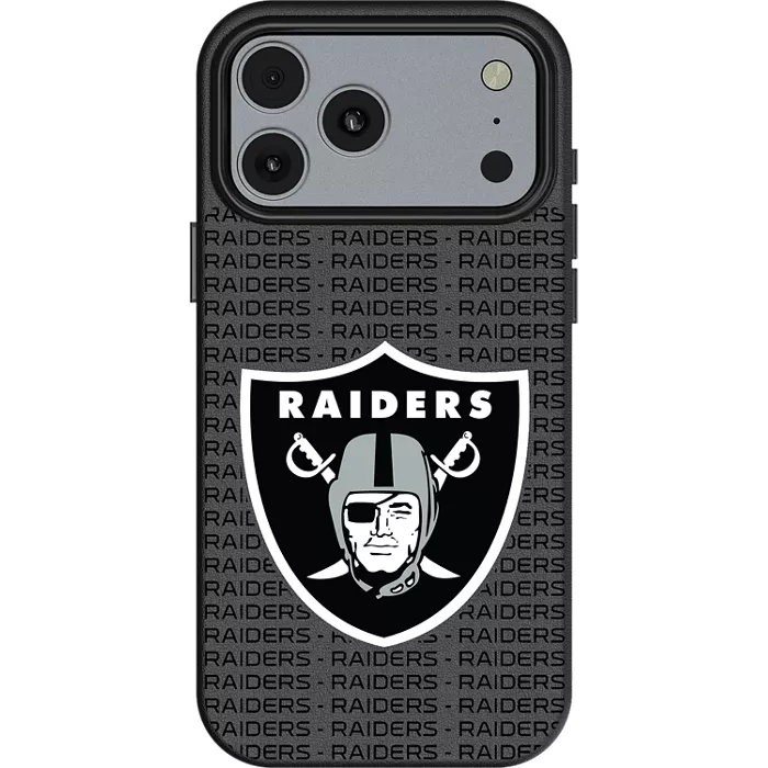 Keyscaper NFL Team Text Backdrop Case with MagSafe for iPhone 17 Pro Max - Las Vegas Raiders