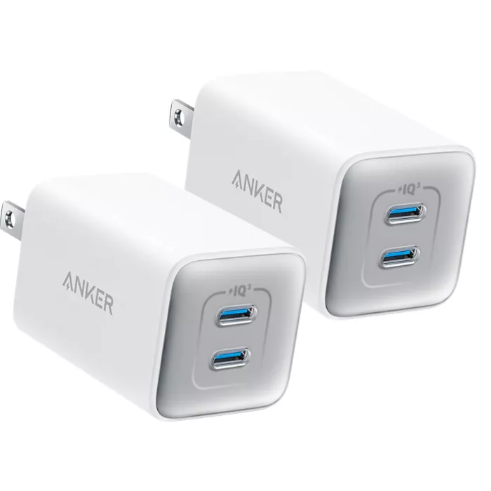 Anker 47W USB-C 2-Port Wall Charger (2-Pack)