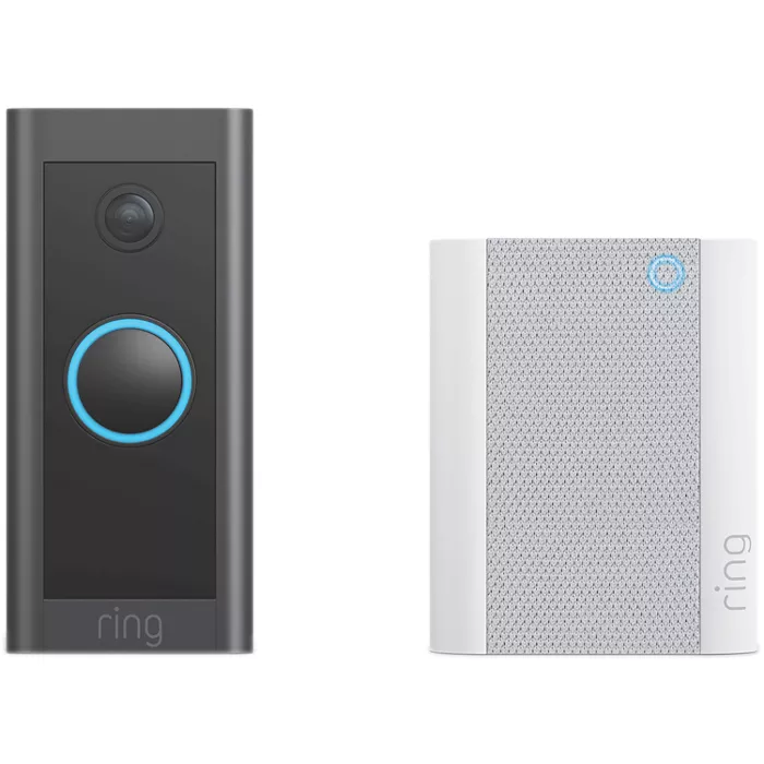 Ring Video Doorbell Wired and Ring Chime Hard Bundle