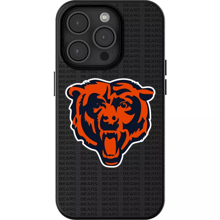 Keyscaper NFL Team Text Backdrop Case with MagSafe for iPhone 15 - Chicago Bears