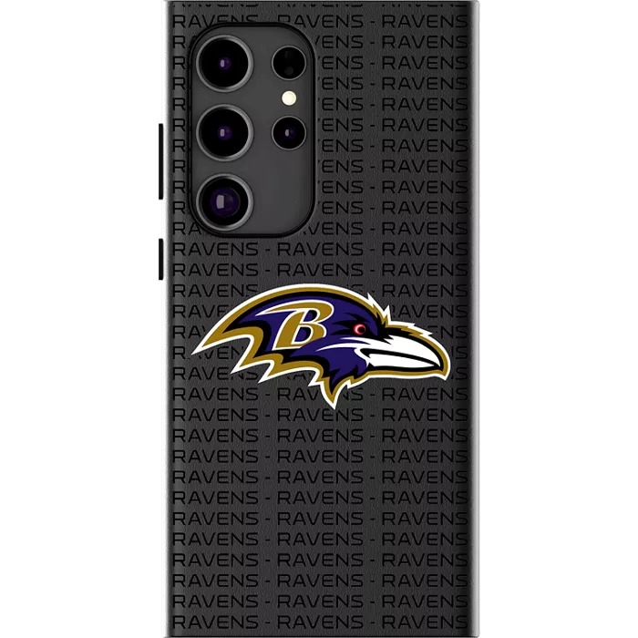 Keyscaper NFL Team Text Backdrop Case with Magnet for Galaxy S25 Ultra - Baltimore Ravens