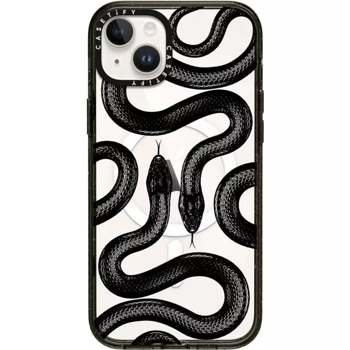 CASETiFY Impact Case with MagSafe for iPhone 15 Plus - Black Kingsnake