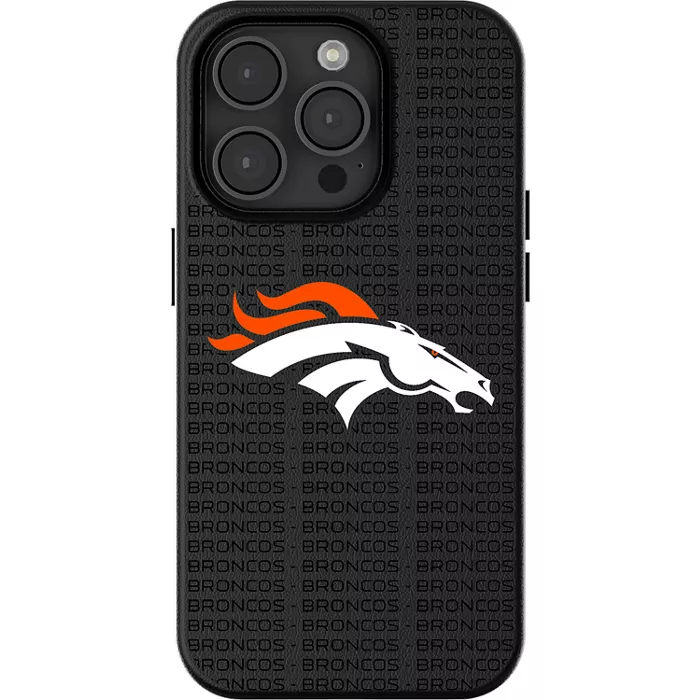 Keyscaper NFL Team Text Backdrop Case with MagSafe for iPhone 16 Pro Max - Denver Broncos
