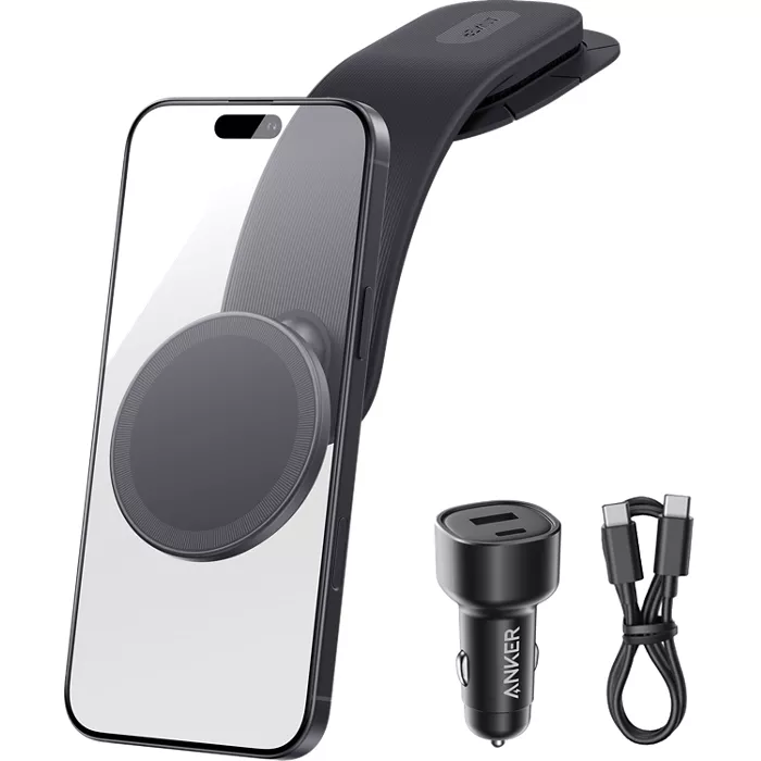 Anker Nano Wireless Charging Car Mount with Qi2 Magnetic Detachable Pad