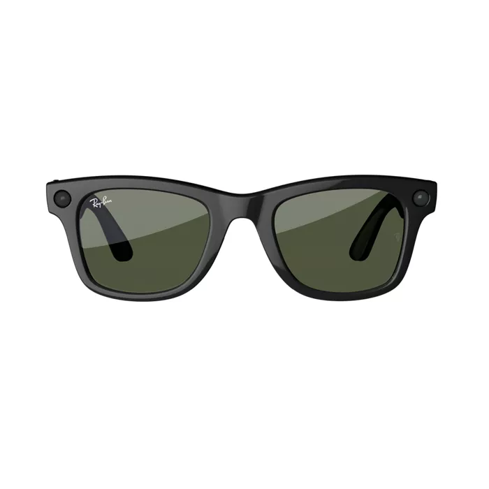 Ray-Ban Meta Wayfarer glasses Large (Gen 1) with Meta AI - Shiny Black/Green lenses