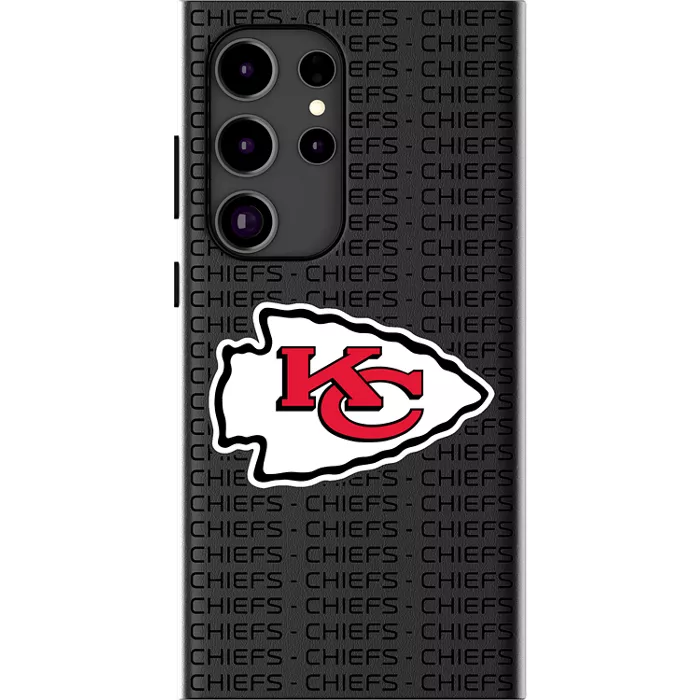 Keyscaper NFL Team Text Backdrop Case with Magnet for Galaxy S25 Ultra - Kansas City Chiefs