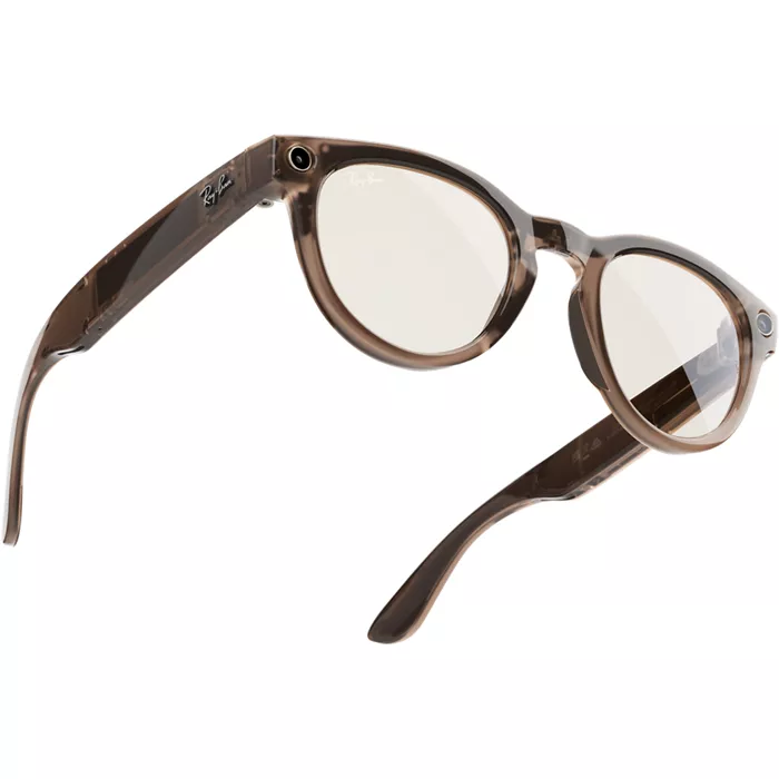 Ray-Ban Meta Headliner glasses (Gen 1) with Meta AI - Shiny Warm Stone/Transitions Saffron Yellow lenses