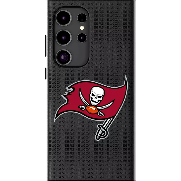 Keyscaper NFL Team Text Backdrop Case with Magnet for Galaxy S25 Ultra - Tampa Bay Buccaneers