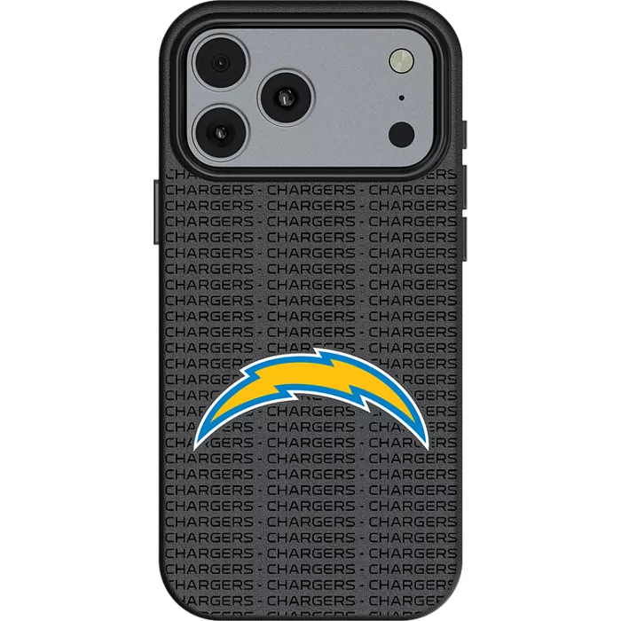 Keyscaper NFL Team Text Backdrop Case with MagSafe for iPhone 17 Pro Max - Los Angeles Chargers