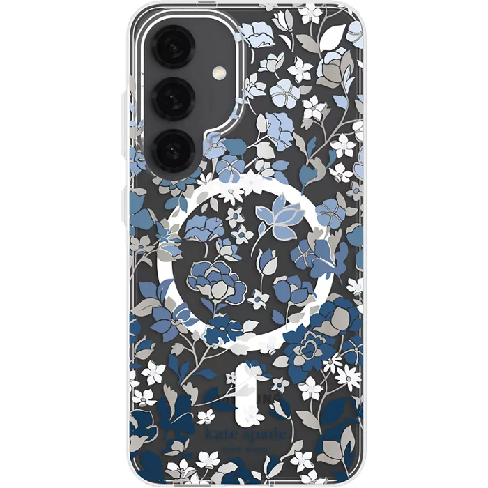 Case-Mate Protective Hardshell Case with Magnet for Galaxy S25 - Flowerbed Blue