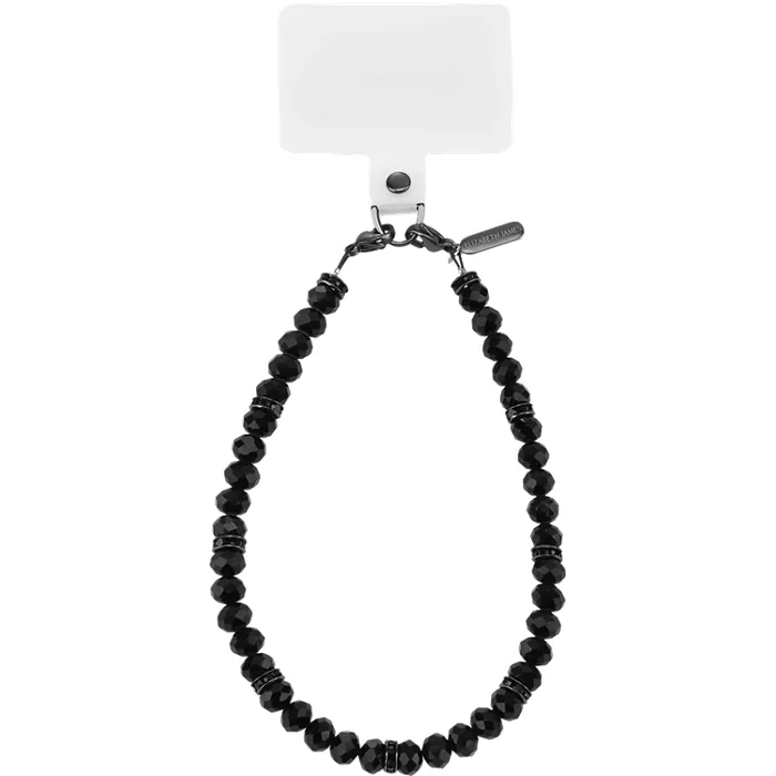 Elizabeth James Phone Charm - Gunmetal Crystal