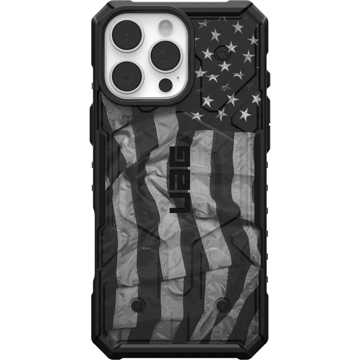 UAG Pathfinder SE Case with MagSafe for iPhone 16 Pro Max - Greyscale Flag