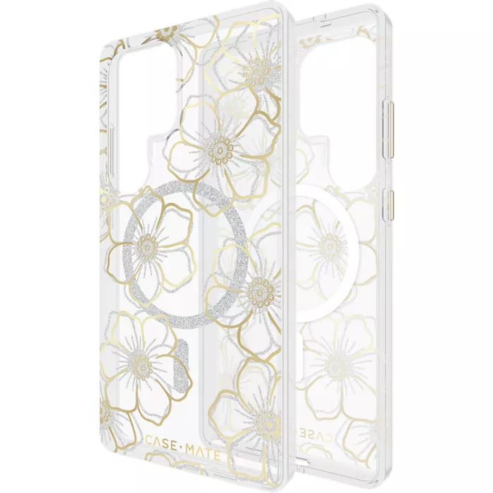 Case-Mate Floral Gems Case with Magnet for Galaxy S25 Ultra - Gold