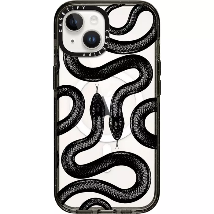 CASETiFY Impact Case with MagSafe for iPhone 15 - Black Kingsnake