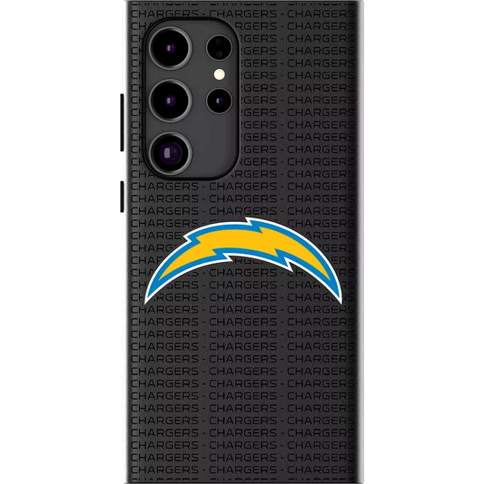 Keyscaper NFL Team Text Backdrop Case with Magnet for Galaxy S25 Ultra - Los Angeles Chargers