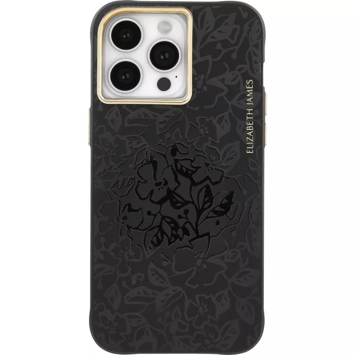 Elizabeth James Case with MagSafe for iPhone 15 Pro Max - Black Floral