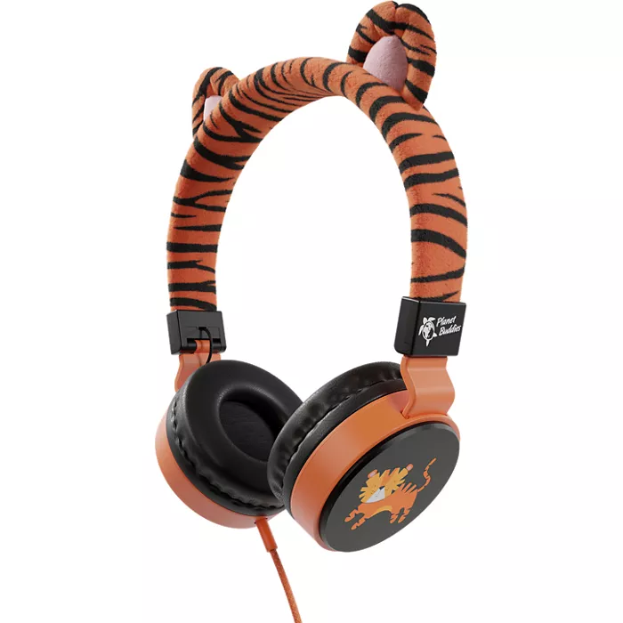 Planet Buddies Charlie the Tiger Furry Wired Headphones