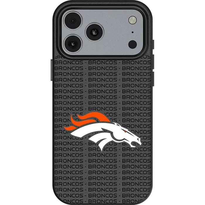 Keyscaper NFL Team Text Backdrop Case with MagSafe for iPhone 17 Pro Max - Denver Broncos