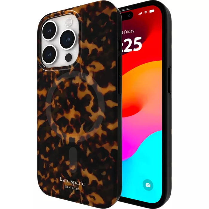 kate spade new york Tough Protective Case with MagSafe for iPhone 15 Pro - Transparent Tortoise