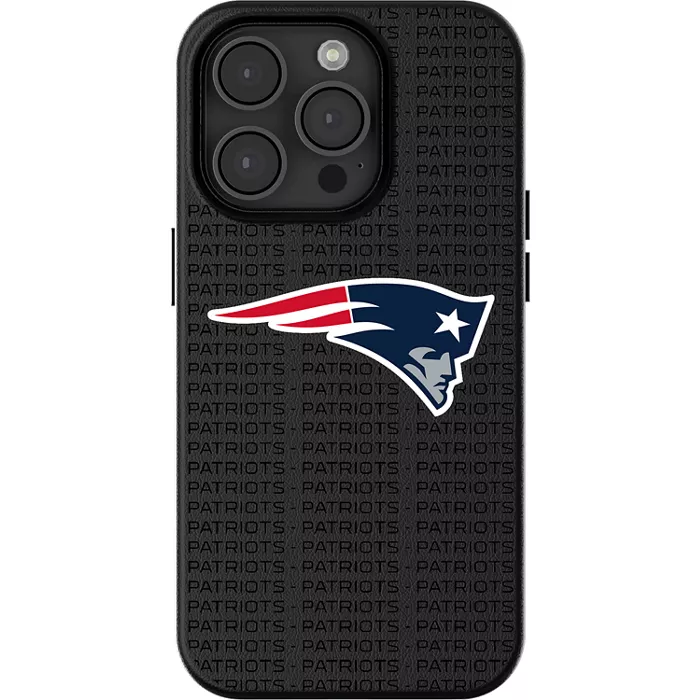 Keyscaper NFL Team Text Backdrop Case with MagSafe for iPhone 16 Pro Max - New England Patriots