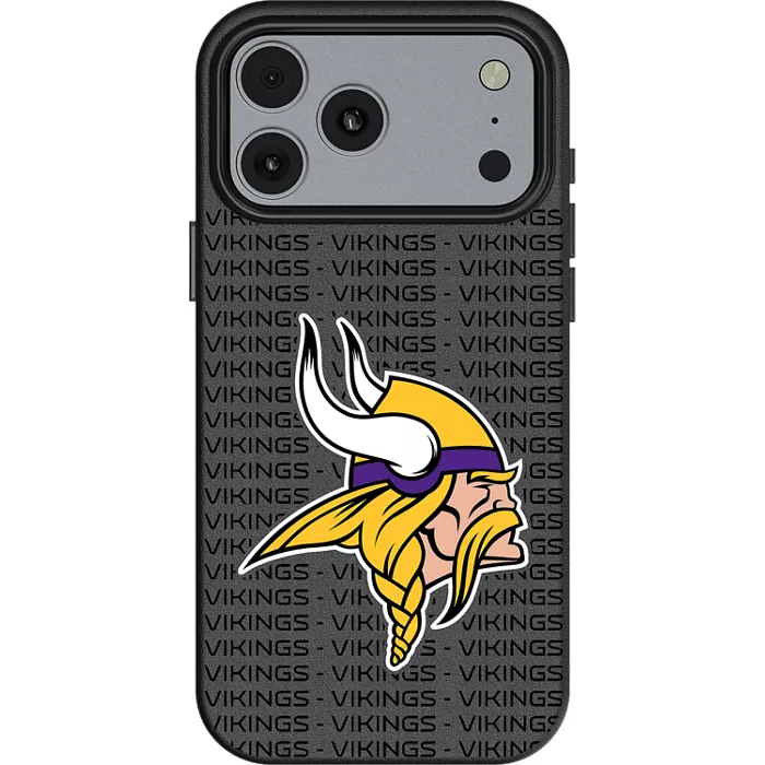 Keyscaper NFL Team Text Backdrop Case with MagSafe for iPhone 17 Pro Max - Minnesota Vikings