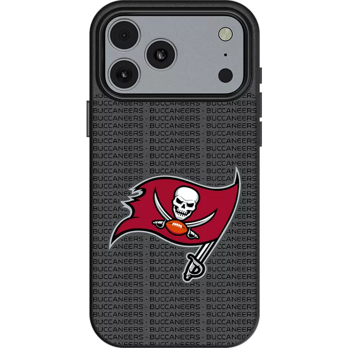 Keyscaper NFL Team Text Backdrop Case with MagSafe for iPhone 17 Pro Max - Tampa Bay Buccaneers