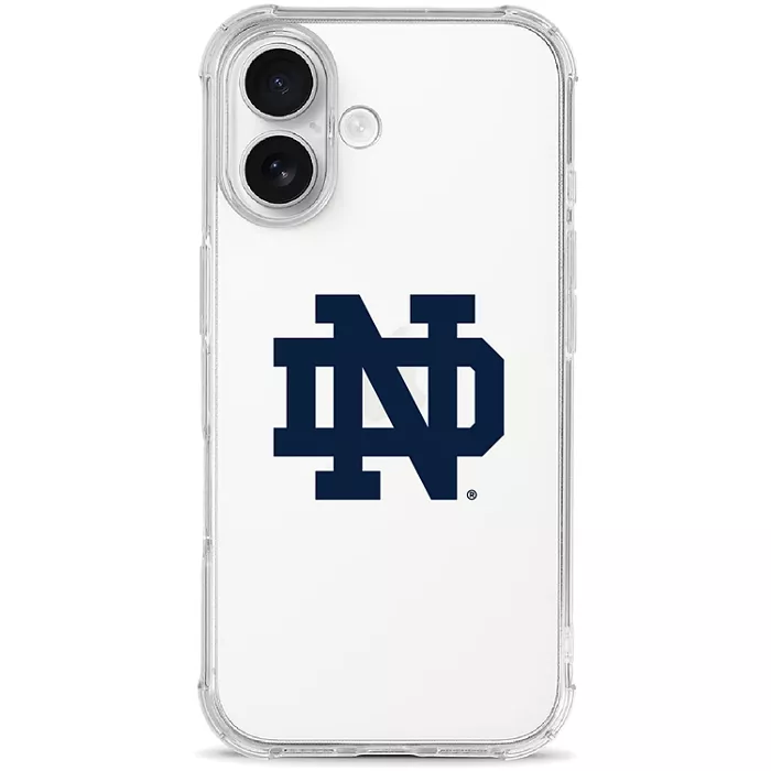 CENTON ELECTRONICS Tough Edge Clear Case for iPhone 16 - University of Notre Dame