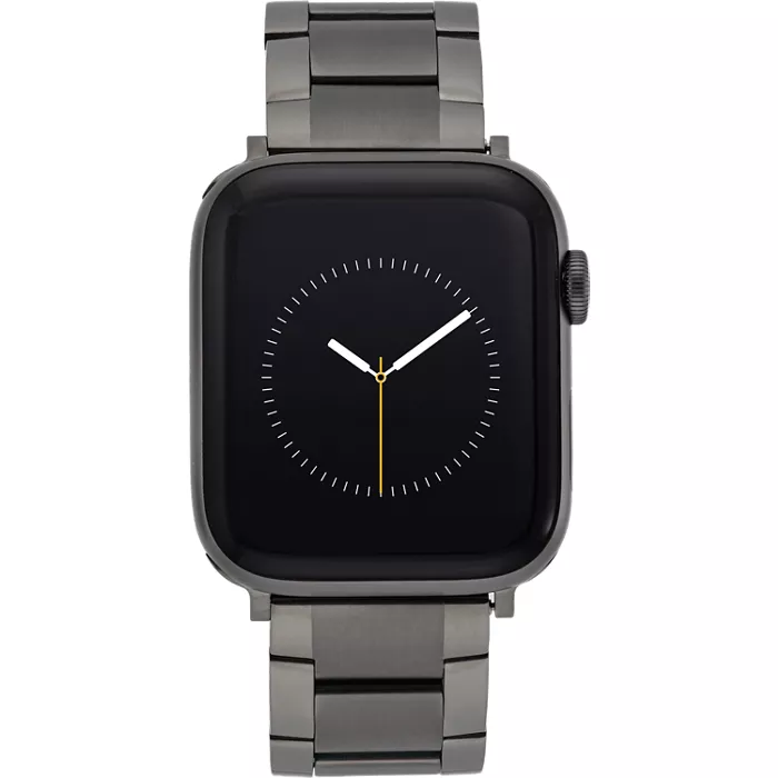 Vince Camuto Gunmetal Grey Stainless Steel Link Band for Apple Watch 42/44/45/49mm