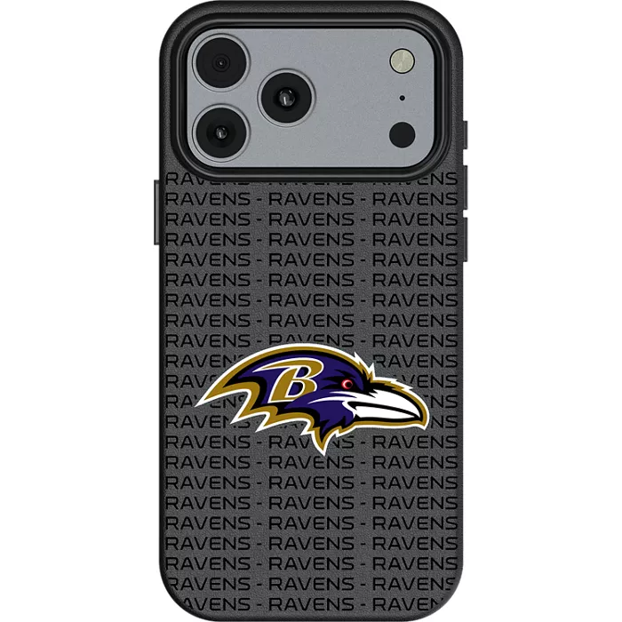 Keyscaper NFL Team Text Backdrop Case with MagSafe for iPhone 17 Pro Max - Baltimore Ravens